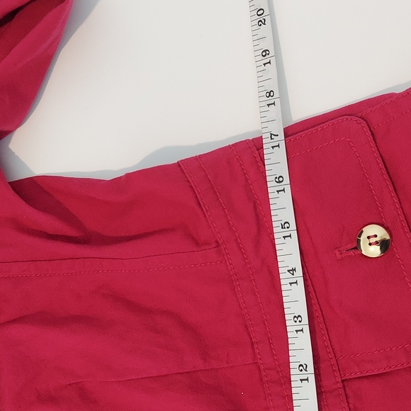 Talbots Pink Cotton Canvas Button Jacket with gold buttons size 10 - Picture 11 of 12